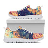 Autumn Leaves Print White Sneakers