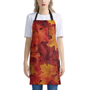 Autumn Maple Leaf Print Apron