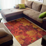 Autumn Maple Leaf Print Area Rug