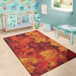 Autumn Maple Leaf Print Area Rug