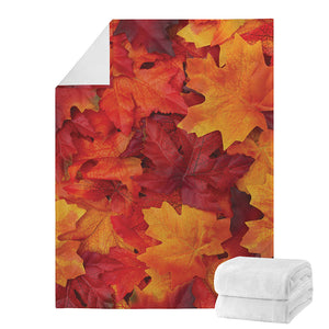 Autumn Maple Leaf Print Blanket