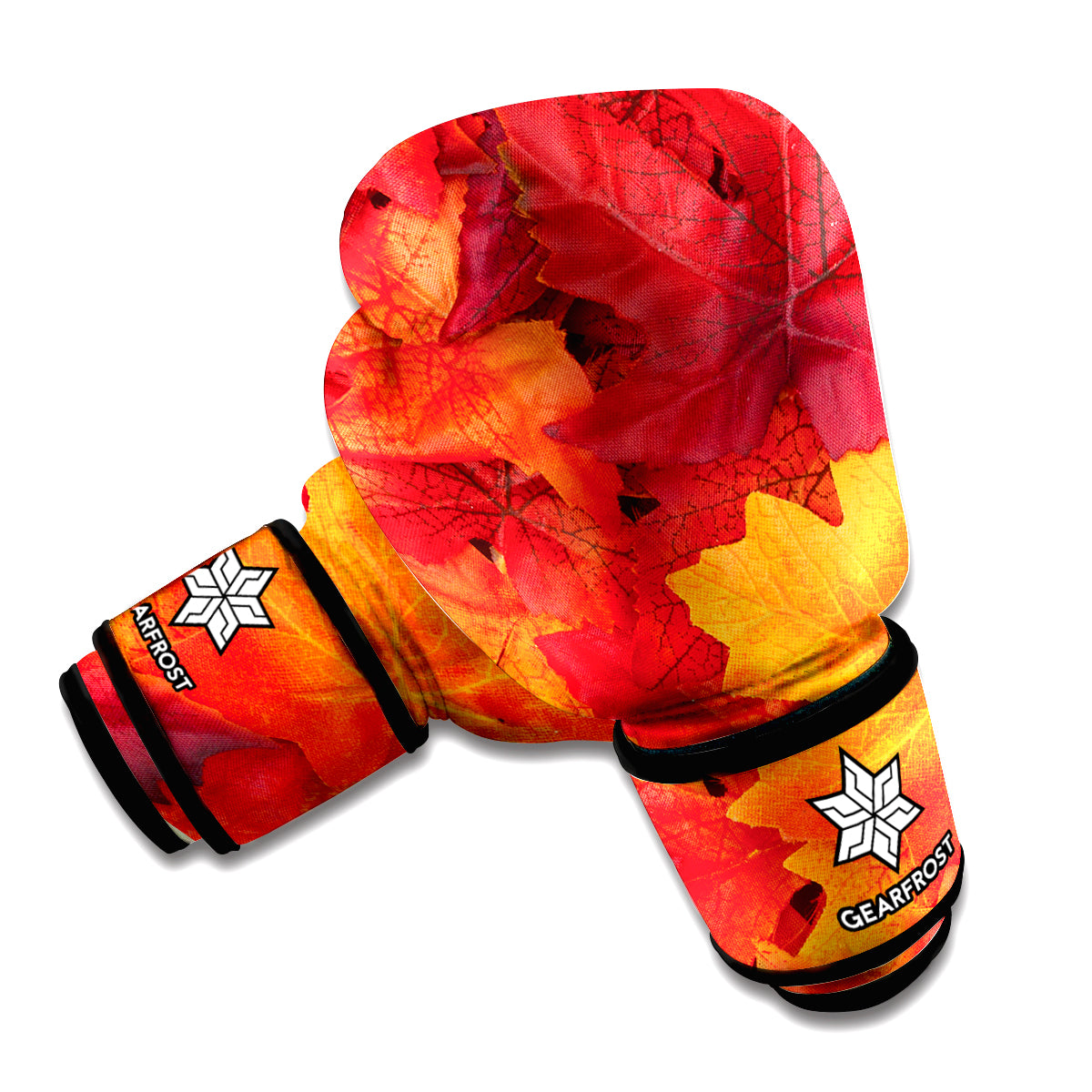 Autumn Maple Leaf Print Boxing Gloves