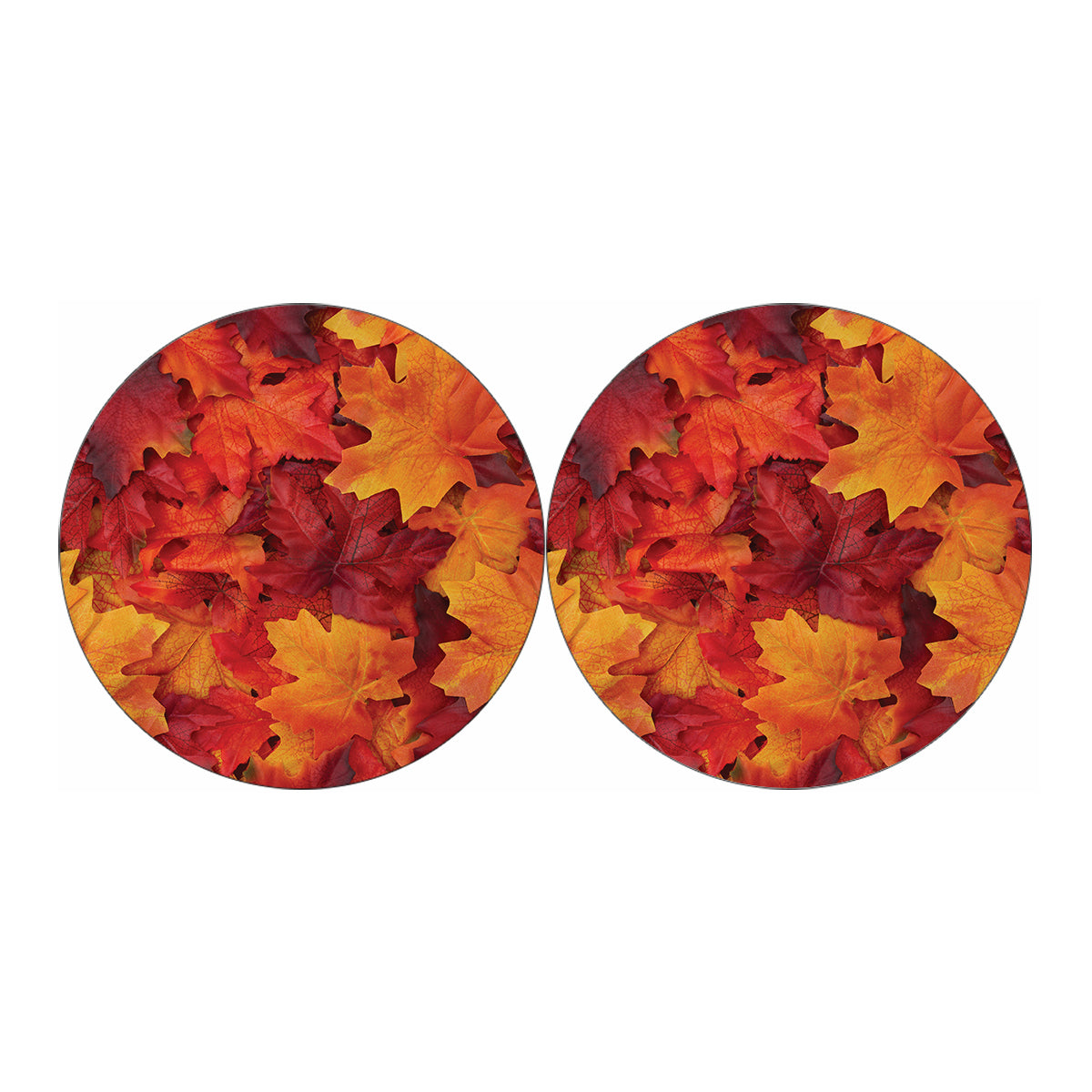 Autumn Maple Leaf Print Car Coasters