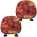 Autumn Maple Leaf Print Car Headrest Covers