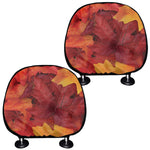 Autumn Maple Leaf Print Car Headrest Covers