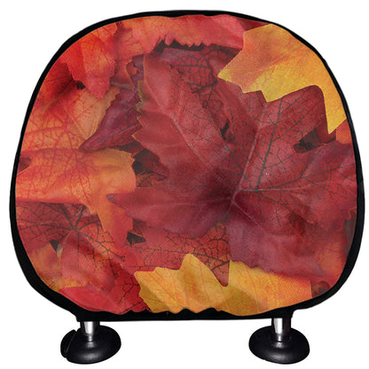 Autumn Maple Leaf Print Car Headrest Covers