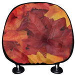Autumn Maple Leaf Print Car Headrest Covers