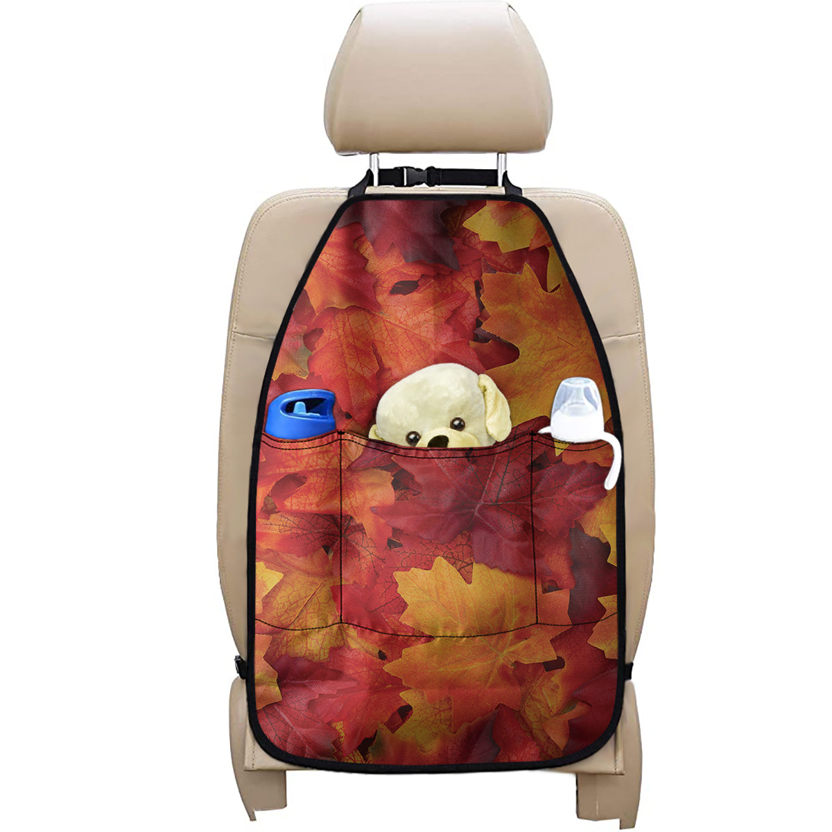 Autumn Maple Leaf Print Car Seat Organizers