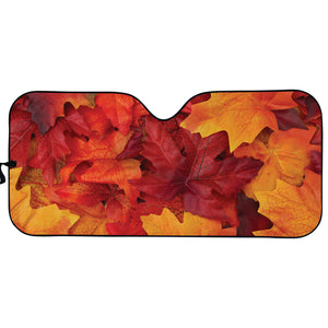 Autumn Maple Leaf Print Car Sun Shade