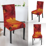 Autumn Maple Leaf Print Dining Chair Slipcover