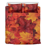 Autumn Maple Leaf Print Duvet Cover Bedding Set