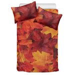 Autumn Maple Leaf Print Duvet Cover Bedding Set