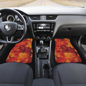 Autumn Maple Leaf Print Front and Back Car Floor Mats