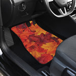 Autumn Maple Leaf Print Front and Back Car Floor Mats