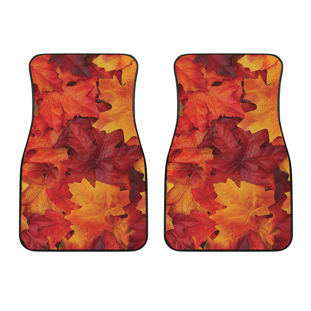 Autumn Maple Leaf Print Front Car Floor Mats