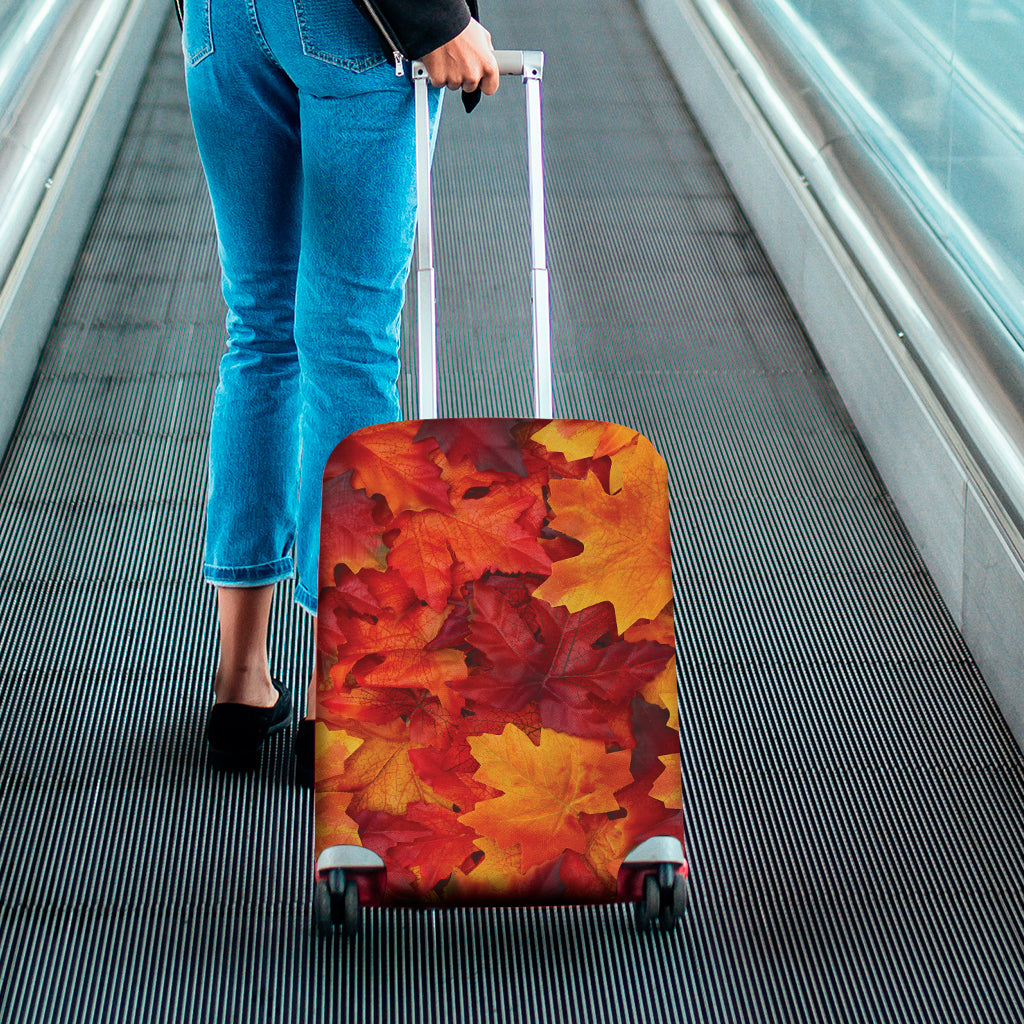 Autumn Maple Leaf Print Luggage Cover