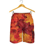 Autumn Maple Leaf Print Men's Shorts