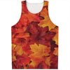 Autumn Maple Leaf Print Men's Tank Top