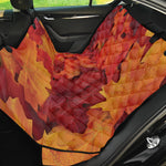 Autumn Maple Leaf Print Pet Car Back Seat Cover