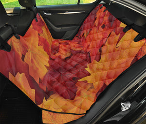 Autumn Maple Leaf Print Pet Car Back Seat Cover