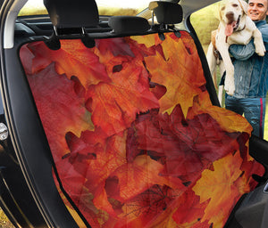 Autumn Maple Leaf Print Pet Car Back Seat Cover