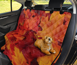 Autumn Maple Leaf Print Pet Car Back Seat Cover