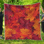 Autumn Maple Leaf Print Quilt