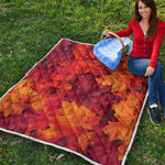 Autumn Maple Leaf Print Quilt
