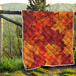Autumn Maple Leaf Print Quilt