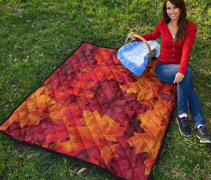 Autumn Maple Leaf Print Quilt