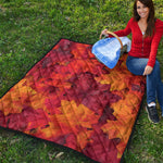 Autumn Maple Leaf Print Quilt