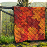 Autumn Maple Leaf Print Quilt