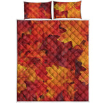 Autumn Maple Leaf Print Quilt Bed Set