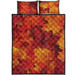 Autumn Maple Leaf Print Quilt Bed Set