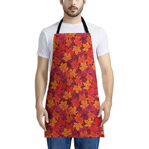 Autumn Maple Leaves Pattern Print Apron