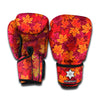 Autumn Maple Leaves Pattern Print Boxing Gloves