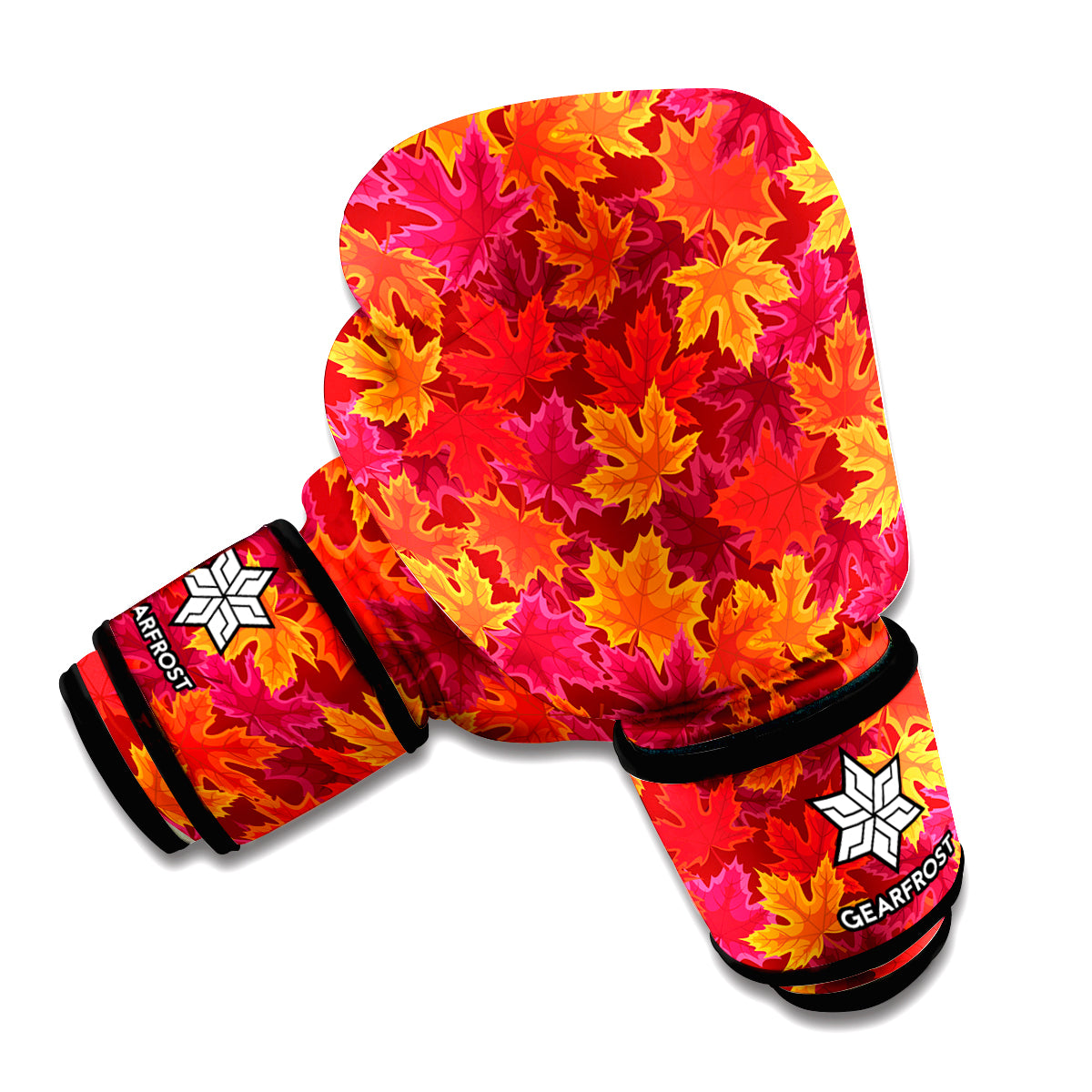 Autumn Maple Leaves Pattern Print Boxing Gloves