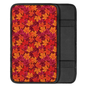 Autumn Maple Leaves Pattern Print Car Center Console Cover