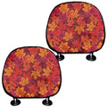 Autumn Maple Leaves Pattern Print Car Headrest Covers