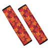 Autumn Maple Leaves Pattern Print Car Seat Belt Covers