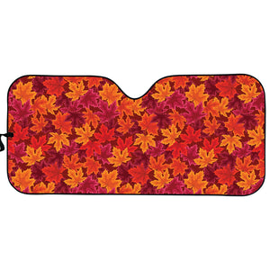 Autumn Maple Leaves Pattern Print Car Sun Shade