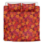 Autumn Maple Leaves Pattern Print Duvet Cover Bedding Set