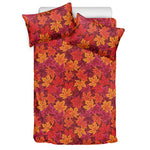Autumn Maple Leaves Pattern Print Duvet Cover Bedding Set