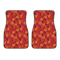 Autumn Maple Leaves Pattern Print Front Car Floor Mats