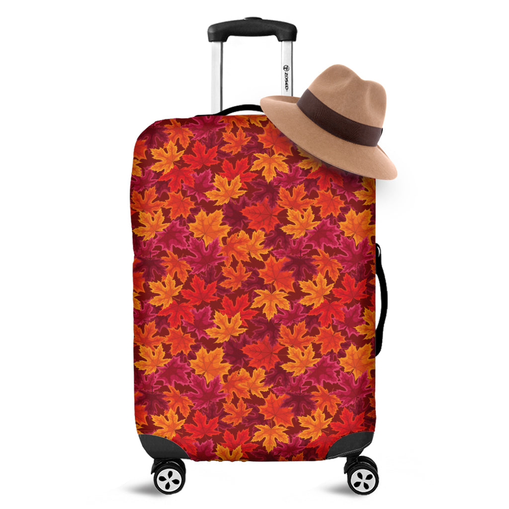 Autumn Maple Leaves Pattern Print Luggage Cover