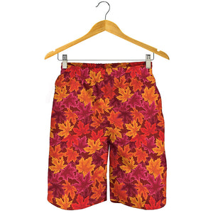 Autumn Maple Leaves Pattern Print Men's Shorts