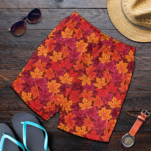 Autumn Maple Leaves Pattern Print Men's Shorts