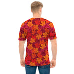 Autumn Maple Leaves Pattern Print Men's T-Shirt