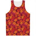 Autumn Maple Leaves Pattern Print Men's Tank Top