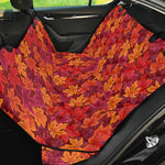 Autumn Maple Leaves Pattern Print Pet Car Back Seat Cover